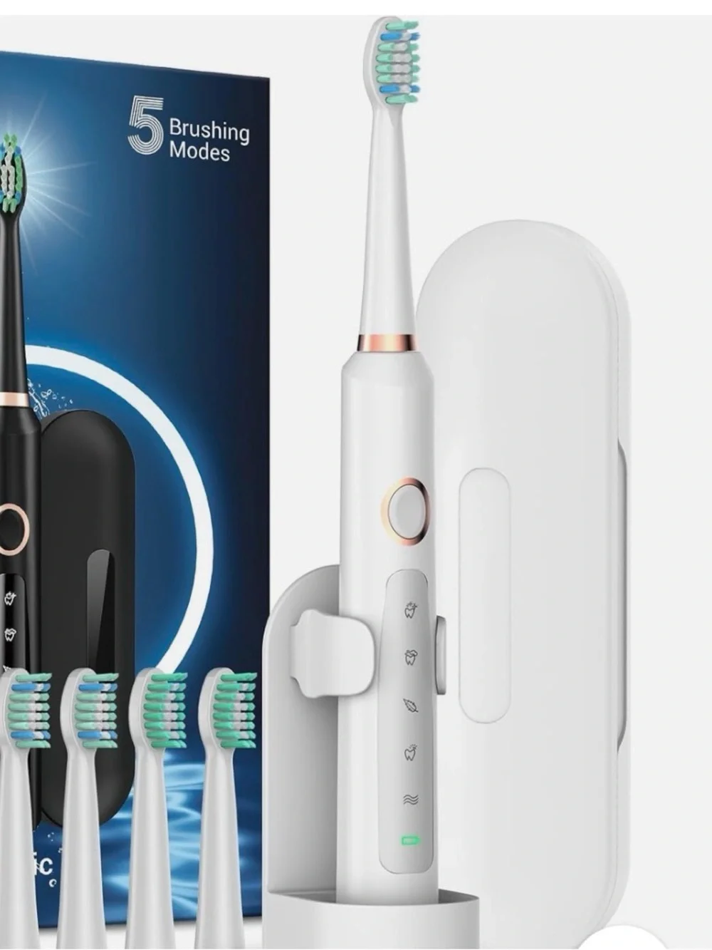 Rtauys Sonic Electric Toothbrush - 5 brushing modes with Gold Accents